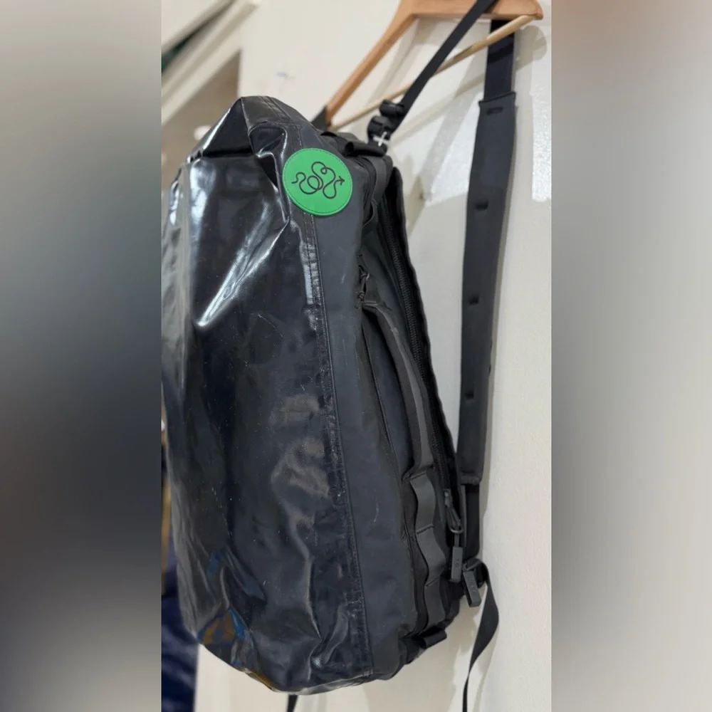 BABOON TO THE MOON Water-Resistant Black Roll-Top Men's Backpack